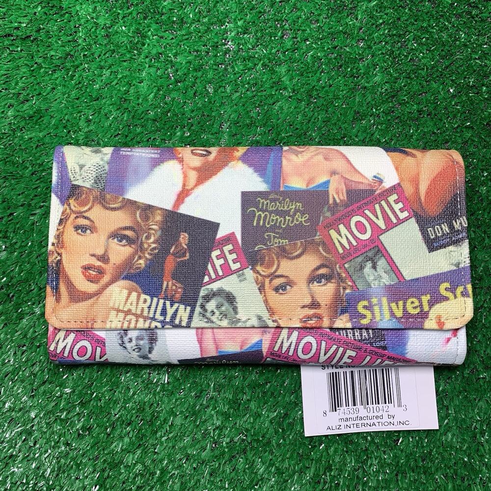 ALIZ INTERNATIONAL BRAND NEW NORMA JEANE AS MARILYN MONROE WHITE WALLET